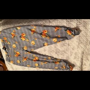 Yellow and Gold rose joggers